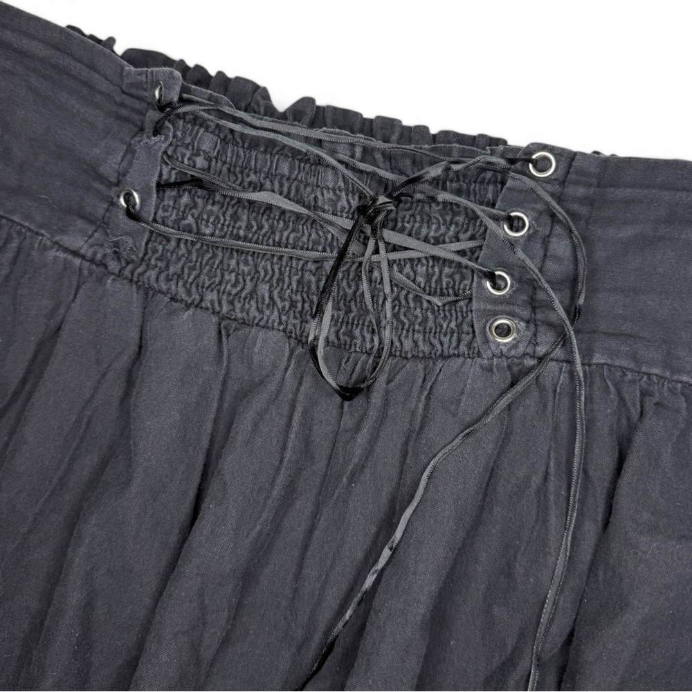 Black Maxi Lace Up Skirt - Picture 4 of 5